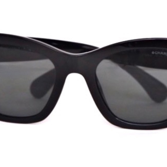 CHANEL Sunglasses Black Heart Square Gold Acetate Enamel Eyeglasses 5478-A 501S4 - Picture 3 of 14